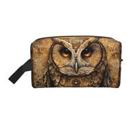 LIXLZH Owl Beliefs - Bolsa de maquillaje con estampado de búhos, organizador de accesorios, bolsa de aseo portátil de viaje, color blanco, talla única, color blanco, talla única, White, Talla única
