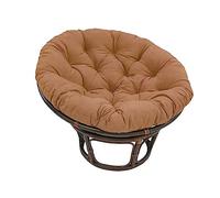 LIXQQS Papasan Cojín, Cesta Colgante Impermeable para Exteriores Cojín Columpio, Cojín de Cuna, Cojín Redondo para Silla de Radar Individual Cojín para Silla de Mimbre(Coffee,70 * 70cm)