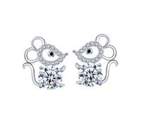 LIXSAZSE 1 par de tachuelas para mujer con tapones, pendientes de Piercing moda con diamantes imitación animales, pendientes, joyería, compras fiesta