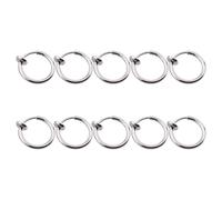 LIXSAZSE 10 pares de convertidor de cable de oreja ajustable hecho a mano pendiente con Clip perforado adaptador de pendientes de Metal para suministros femeninos, Sin acero colgante, 13MM