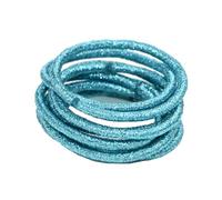 LIXSAZSE 10 piezas de lazos para el cabello con purpurina, elásticos, a la moda, protectores decorativos, soporte para cola de caballo, accesorios para niñas, Azul claro