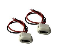 LIXSAZSE 2 unids/Set Conector Tipo C para conexión confiable y Segura compatibilidad ABS Conector USB Tipo C USB, Base de Carga Blanca