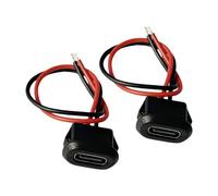 LIXSAZSE 2 unids/Set Conector Tipo C para conexión confiable y Segura compatibilidad ABS Conector USB Tipo C USB, Base de Carga Negra