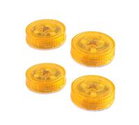 LIXSAZSE 4 Uds luces LED universales de seguridad anticolisión Sensor magnético inalámbrico luz indicadora de luz estacionamiento intermitente, amarilla