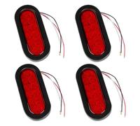 LIXSAZSE 4 unids/set de luces LED ovaladas de bajo consumo para camiones, remolques, semirremolques, ABS, señal LED ovalada para remolque, 6 autobuses ovalados, rojo