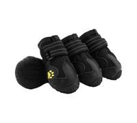 LIXSAZSE 4 unids/Set Perro S Patas seguras con Botas Impermeables para Perros Suela Antideslizante Elegante Botas de Goma para Perros Protector de Pata cálido