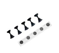 LIXSAZSE 6 piezas de soportes acrílicos para práctica de uñas, pantalla entrenamiento para uñas DIY, Base cristal buena fijación, estante exhibición para salón casa, Negro