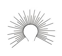 LIXSAZSE Accesorio para el cabello del Dios del Sol Diadema de Halloween Tocado decorativo creativo con halo Fiestas temáticas y cumpleaños Accesorio para el cabello del Dios, Negro, 42x32cm
