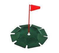 LIXSAZSE Accesorios para Suministros de Golf, Porta Banderas, Green de Golf Duradero, Equipo práctica para Todas Las direcciones, Taza práctica con Bandera, para en Interiores y oficinas.