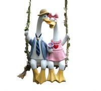 LIXSAZSE Adornos Elegantes para jardín, Patio, decoración Elegante, estatuas de jardín, Adorno de Pato, estatuilla Pato, Estatua, Pareja