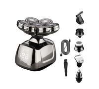 LIXSAZSE Afeitadora eléctrica 6 en 1 fácil de limpiar, amplia aplicación para hombres, maquinillas de afeitar eléctricas, maquinillas de afeitar ABS para hombres, afeitadora de cabeza 7D