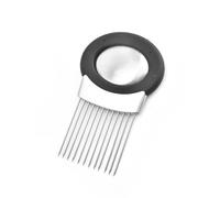 LIXSAZSE Aguja de cebolla de acero, picadora multifunción patatas y frutas, tenedor portátil seguro para tomates, herramienta para verduras, utensilios cocina