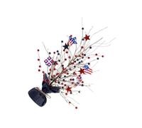 LIXSAZSE Árbol artificial de mantenimiento de bajo costo con apariencia realista Árbol artificial plástico con decoración estrellas y bayas