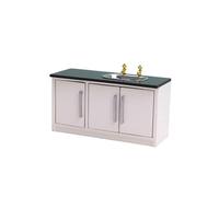 LIXSAZSE Armario en Miniatura para Guardar Cosas, para casa de muñecas, de para Madera, cumpleaños. El minifregadero de Cocina está Hecho de, Estilo A