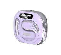 LIXSAZSE Auriculares inalámbricos cómodos con función de reducción de Ruido para viajeros ocupados Que presentan un Brillo Sedoso y un diseño Compacto, morados