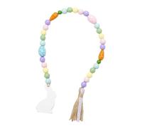 LIXSAZSE Bandeja escalonada con cuentas de Para madera de colores, decoración rústica, artesanía DIY para fiestas bohemias, recuerdos Pascua. Nuestras cuentas Para madera