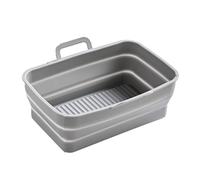 LIXSAZSE Bandeja para freidora para hornear Suministros para hornear Resistencia al calor Tamaño compacto Antiadherente Bandejas para pasteles multicolores Gadget de cocina, Gris