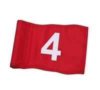 LIXSAZSE Bandera de Golf roja pequeña para jardín, Ideal para el hogar, Ideal para Campos de Golf, con un Toque único Que se Puede reutilizar en Muchos Juegos y es fácil Guardar, Rojo, No.4