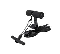 LIXSAZSE Barra de Abdominales versátil con ventosas Dobles y Bandas de Resistencia. Solución compacta y eficaz para el Entrenamiento del Core en el Gimnasio en casa. Barra , Negro , 46x20cm