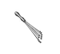 LIXSAZSE Batidor de Huevos de Acero Inoxidable, Juego Manual para Mezclar Huevos con Esfera Redonda, cómodo batidor Acero Inoxidable, Esfera Redonda Antideslizante, Estilo D