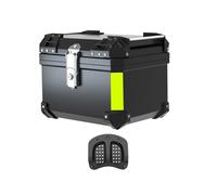 LIXSAZSE Baúl trasero para motocicleta, fácil de instalar, antipérdida, impermeable, gran capacidad de almacenamiento para transporte. El baúl para motocicleta está hecho de, Negro 57L