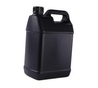 LIXSAZSE Bidón plano de 4 l para almacenamiento de líquidos, polietileno negro, con asa para el sol, fácil transportar, se puede manipular sin esfuerzo y tiene asa transporte.