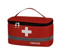 LIXSAZSE Bolsa de botiquín de primeros auxilios, bolsas medicina con mango ligero, caja médica tela Oxford, Camping, cocina, negocios emergencia, Rojo Grande