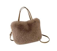 LIXSAZSE Bolso de mano de felpa elegante para mujer, informal, para salidas de primavera y verano, para viajes diarios, vacaciones, trabajo, bolso con asa para teléfono, ya sea