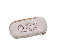 LIXSAZSE Bonito Estuche para lápices, estacionario, organizado con un Toque de ternura, Estuche para lápices para Mujer, diseño Bonito, Resistente a la Suciedad, Tres conejitos