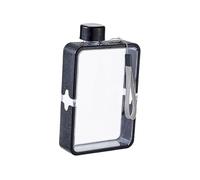 LIXSAZSE Botella de agua cuadrada plana de gran capacidad para niños y adultos, ideal para deportes, conducción, camping, hidratación, resistente y sin olores, portátil.