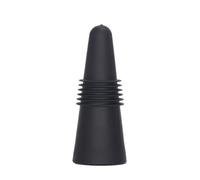 LIXSAZSE Botellas de vino Tapones de silicona Botella bebida champán Tapón acero inoxidable a prueba fugas Forma cono Beber, Negro