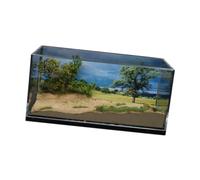 LIXSAZSE Brillante exhibición de paisajes con Diorama de automóvil Modelo a Escala 164 y Caja Almacenamiento Duradera Que simula escenas Caminos Rurales Diorama Garaje automóviles con Fondo