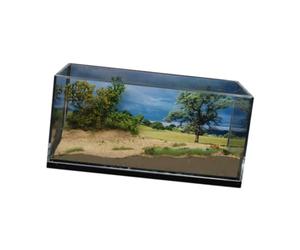 LIXSAZSE Brillante exhibición de paisajes con Diorama de automóvil Modelo a Escala 164 y Caja Almacenamiento Duradera Que simula escenas Caminos Rurales Diorama Garaje automóviles con Fondo