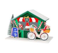LIXSAZSE Café decoración del hogar Conjuntos de Pueblo Resistentes y duraderos para Navidad Elementos Ricos LED iluminados de para Madera para Efecto iluminación DIY