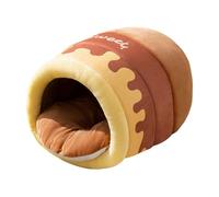 LIXSAZSE Cama cálida para Gatos Que Brinda Comodidad y Seguridad a los Gatos de Interior Innovador Honey Pot Espacio Acogedor para Dormir para Todas Las Estaciones Cama para, marrón, Metro