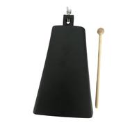 LIXSAZSE Campana de cencerro de percusión manual para animar conciertos y actuaciones. Sonido fuerte y claro. Incluye baquetas portátiles de 4 y 5 pulgadas, Negro, 9 pulgadas