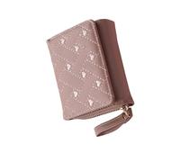 LIXSAZSE Cartera Triple a la Moda para Mujer, Bonitas Carteras con Varias Ranuras, Monedero de Cuero con Cambio de Efectivo, Regalos, Cremallera, Tarjetero de identificación Plegable, Caqui