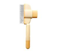 LIXSAZSE Cepillo de aseo para gatos de pelo largo, di adiós a los enredos, cepillos ABS para gatos pelo largo, peine antipulgas para, amarillo