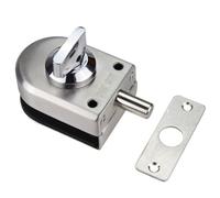 LIXSAZSE Cerradura giratoria de acero inoxidable para puertas de cristal. La manija giratoria cierra fácilmente la puerta cristal. Cerradura para puerta con pestillo ducha acero inoxidable