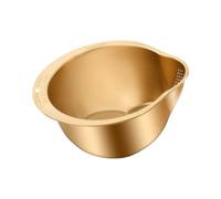 LIXSAZSE Cesta de drenaje a prueba de óxido, herramienta cocina multifuncional, lavabo drenaje cuerpo inclinado es fácil limpiar. Orificio fino 2 mm, dorado