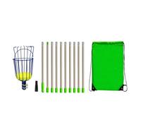 LIXSAZSE Cesta de metal para recoger frutas con mango telescópico, duradera, de acero inoxidable y acero al carbono, con mango telescópico , 4m