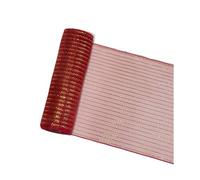 LIXSAZSE Cinta de malla navideña Colores vibrantes para manualidades alegres Garla Cinta decorativa de poliéster Para blanco para árbol Navidad, D, 26cm