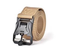 LIXSAZSE Cinturones para acampar al aire libre para hombres, hebilla de bloqueo automático, deportes, senderismo, cintura, Para caza, mochilero, supervivencia, rescate, aparejador de correas