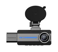 LIXSAZSE Conjunto de cámara de Coche 3 Canales para monitoreo Grabación en Bucle ABS 1440P Dash CAM con Parte Delantera y Trasera integradas