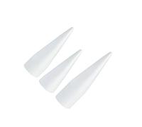 LIXSAZSE Conos de Espuma para Manualidades, pequeños proyectos de Bricolaje, Color para Blanco, Juego 16 Piezas, para niños, para proyectos Navidad, Formas poliestireno para Manualidades, Adornos