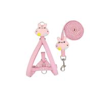 LIXSAZSE Correas Arnés Correas de remolque Perro Animal Cuerda Tracción Interesante Correa para el pecho Correa Teddy Cable Suministro de larga duración, Rosa, S