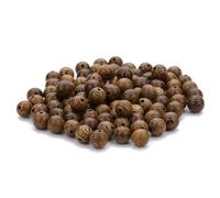 LIXSAZSE Cuentas de Para madera natural, accesorios de joyería de superficie lisa a rayas, cuentas sueltas ligeras sin rebabas con agujero para pulseras, Paquete 10mm agujero 1.5mm, 50 piezas