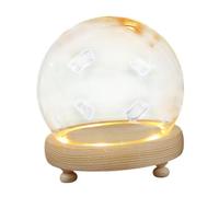 LIXSAZSE Cúpula de exhibición con Base de para Madera, Cubierta para Accesorios casa muñecas, Soporte para micropaisajes 10 cm, Claro, 15 centímetros