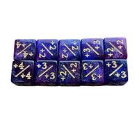 LIXSAZSE Dados Digitales Resistentes, Herramienta de enseñanza Cuadrada, Juegos de Suma y resta con Dados Seis Caras Colores, acrílicos, Herramienta enseñanza, Violeta con Azul, 16mm