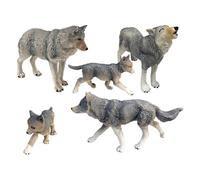 LIXSAZSE de acción de Lobos Salvajes, Animales, Lobos, Idea, colección para niños 4 a 6 años, Juguetes educativos para el Tiempo Juego, Animales Salvajes, Modelo ,
